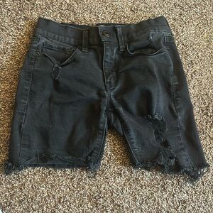 Mudd FLX Stretch Low Rise Skinny Ripped Shorts size 1